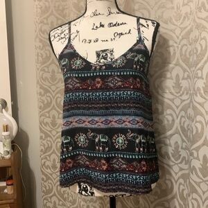 Hollister summer tank top adjustable straps lightweight loose fit size S